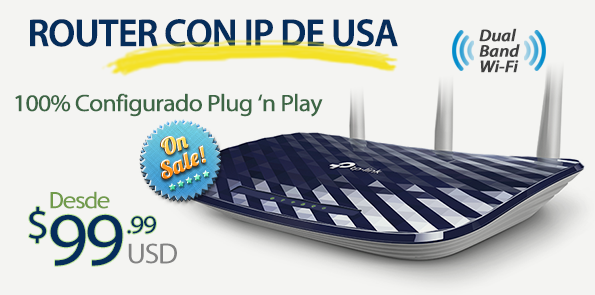 Router con IP americana